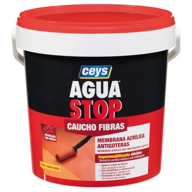 Αδιαβροχοποιητικό CEYS AGUASTOP RUBBER FIBERS Λευκό 5kg