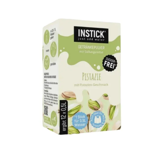 Instick Ρόφημα σε Σκόνη με Γεύση Φυστίκι Αιγίνης 12 Sticks x 2.5g