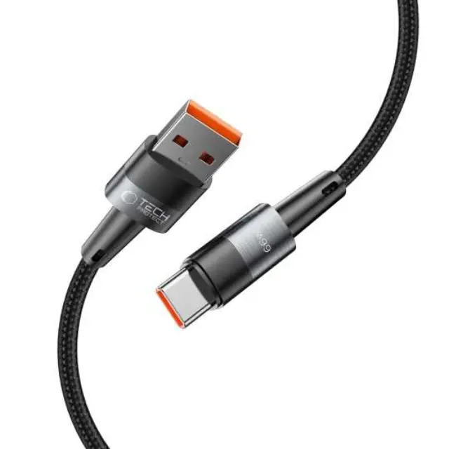 Tech-Protect Ultraboost USB-A / USB-C cable 66W, 6A, 50cm Grey 2