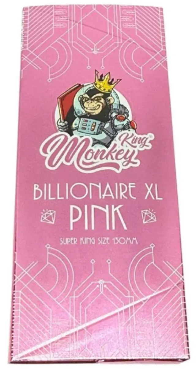 Monkey King Χαρτάκια Billionaire Pink - King Size Slim με Τζιβάνα