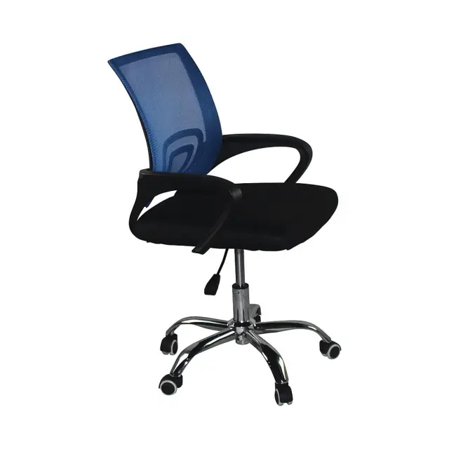 Πολυθρόνα Γραφείου BF2101-F Μαύρο/Μπλε Mesh 57x53x86/96cm