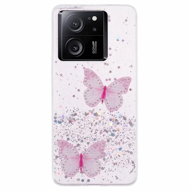 Θήκη Butterflies για Xiaomi 13T/13T Pro - Pink OEM