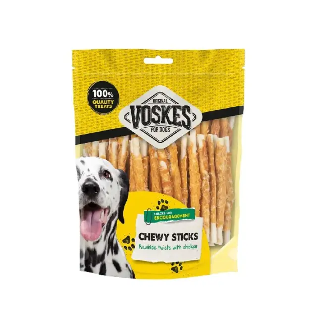 Voskes Rawhide with Chicken Sticks 400gr 5" (40 Τεμ) 400gr 5'' (40 Τεμ) /12.7cm 1τμχ.