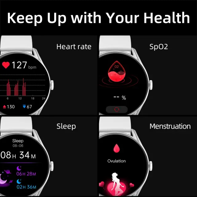 QCY Watch GT S8 Black - 1,43" AMOLED touch, 466x466 60Hz Always On Call BT Smart Watch IPX8 14day 2