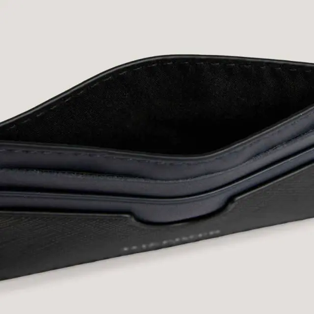 Tommy Hilfiger - Ανδρική θήκη καρτών Th Saffiano Cc Holder AM0AM12193-BDS Μαύρο 3