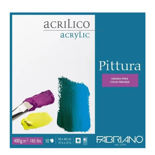 Μπλοκ Fabriano Pittura Ακρυλικών 400g/m² - 40x40cm - 10 Φύλλα