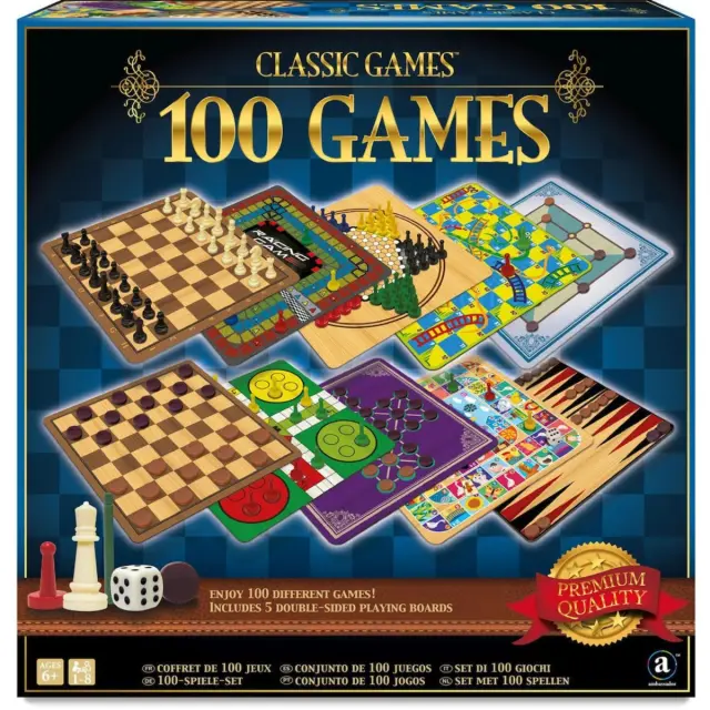 Ambassador® Επιτραπέζιο Παιχνίδι 100 Classic Games για 1-8 Παίκτες (ΕΝ)