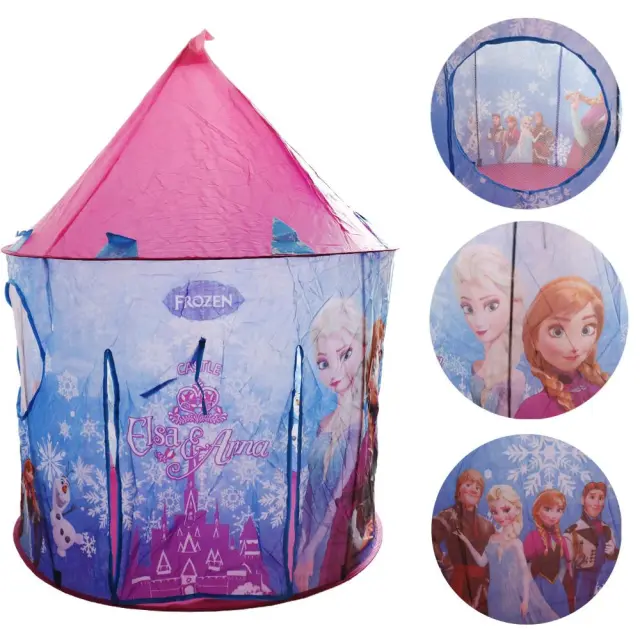 Παιδική Σκηνή Κάστρο Pop Up Frozen Πολύχρωμο για 3 χρονών και άνω 105x105x135 HW-B0044 Ροζ – Μωβ
