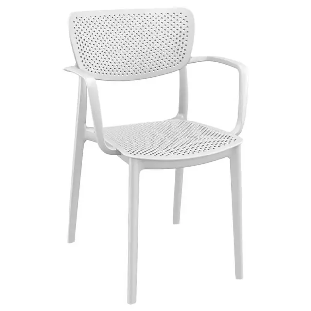 Πολυθρόνα Στοιβαζόμενη LOFT Λευκό PP 54x53x82cm