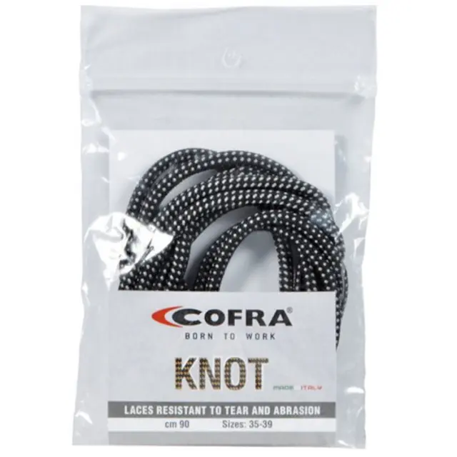 Κορδόνια παπουτσιών Cofra black-grey 130εκ.