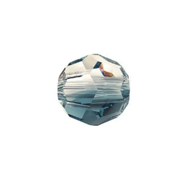 Swarovski 5000 Faceted Round Crystal-Montana Blend 8mm - 6τεμ
