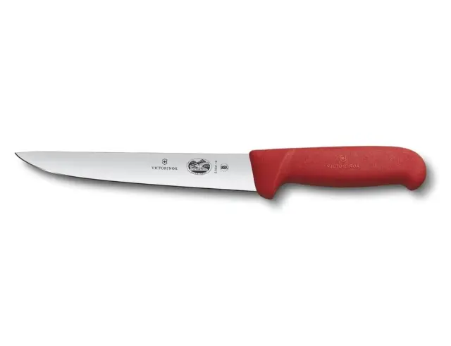 Μαχαίρι Κρέατος Victorinox Fibrox με στενή λεπίδα και μήκος 18cm - Red5.5501.18 3