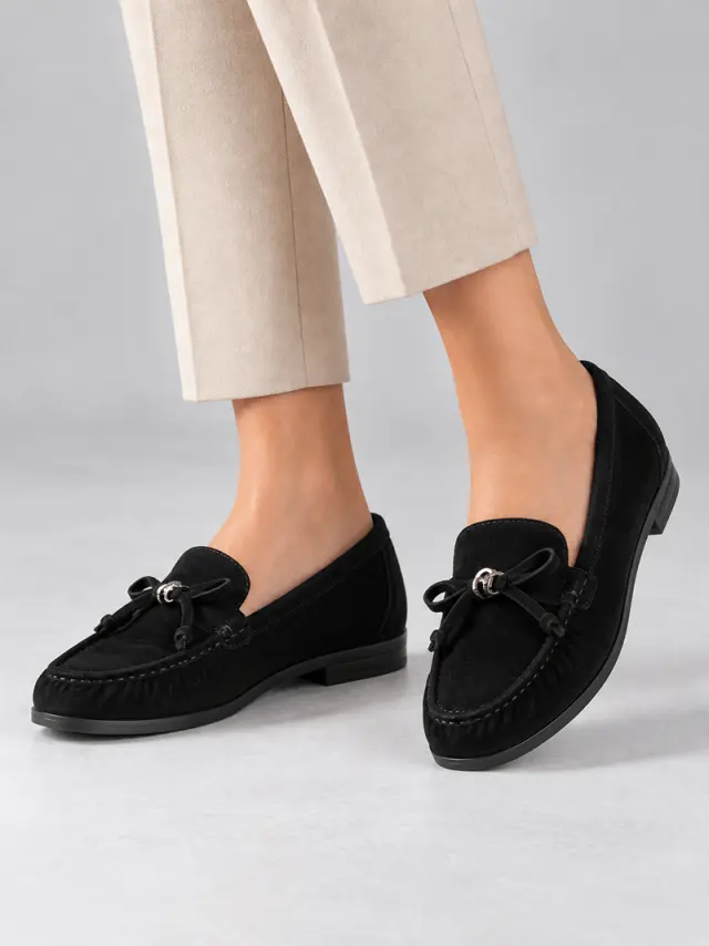 Gabor Μοκασίνια-Loafers Γυναικείο δέρμα Nubuck Μαύρο GAB/400802 001-BLACK - 38 2