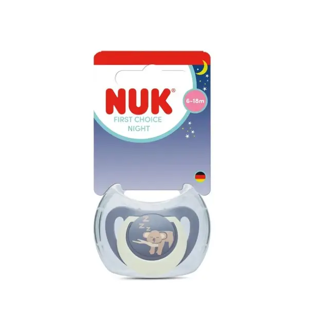 NUK First Choice Night Πιπίλα Σιλικόνης 6-18 Μηνών – Κοάλα, 1τμχ