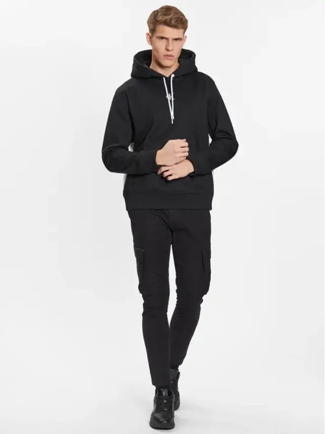 Calvin Klein - Ανδρικό Φούτερ με Κουκούλα J30J323435-BEH Μαύρο - XL 2