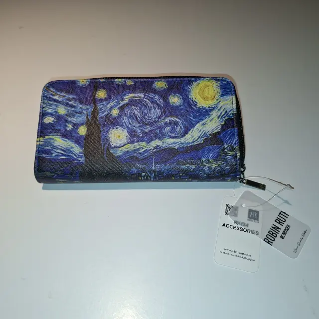 Robin Ruth Γυναικείο Πορτοφόλι με Φερμουάρ / Zipper Wallet: Starry Night (Van Gogh) 2