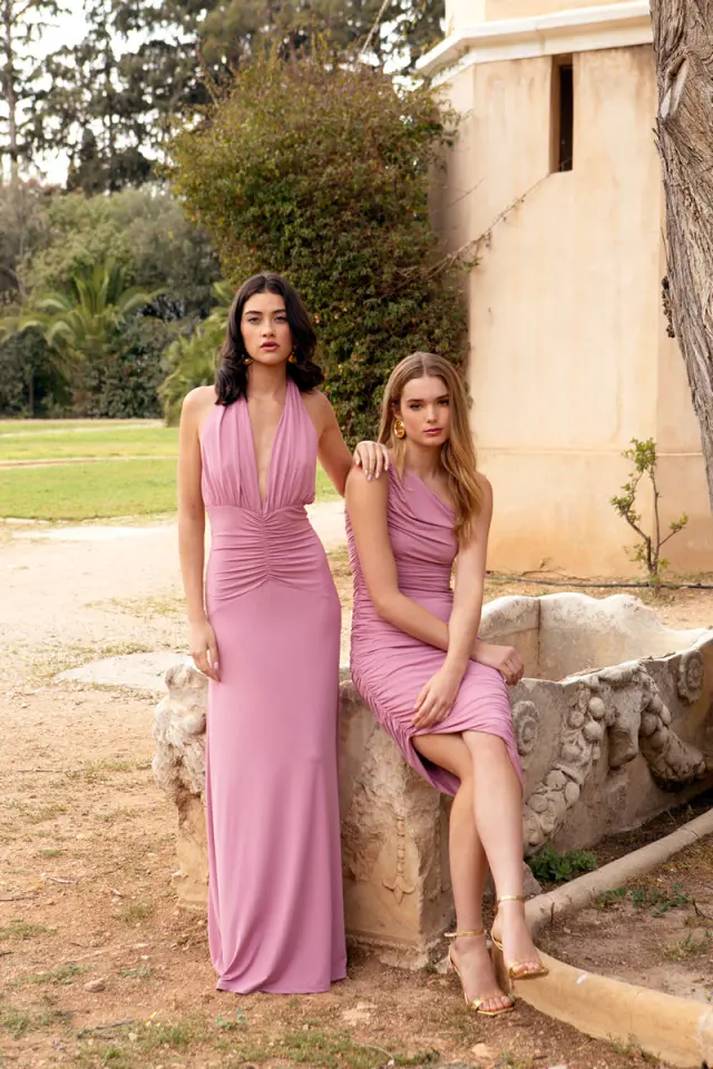Ζέρσεϋ Φόρεμα Halter Federica - M 3