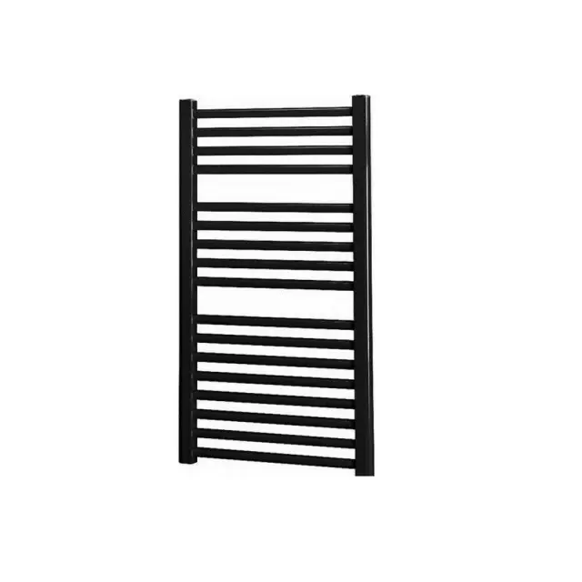 Splendid Elegant Round Ίσια Πετσετοκρεμάστρα Μπάνιου 1200x500 670kcal/h Μαύρη 3