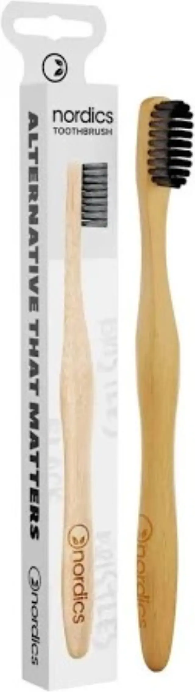 Nordics Bamboo Toothbrush with Charcoal Bristles