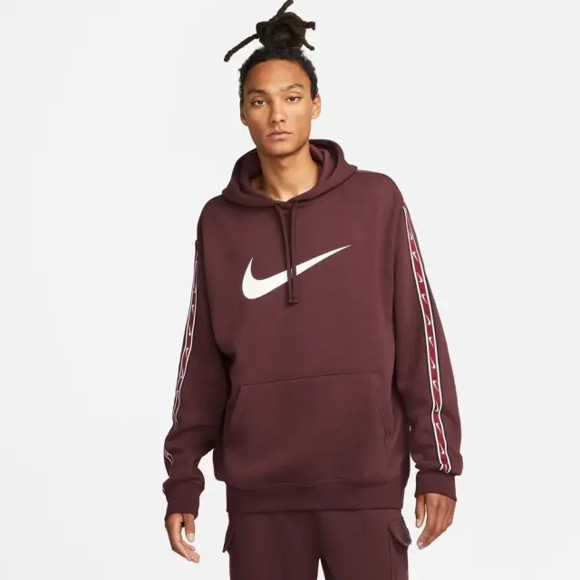 Nike Sportswear Repeat Fleece Hood (DX2028-652) - Μπορντό