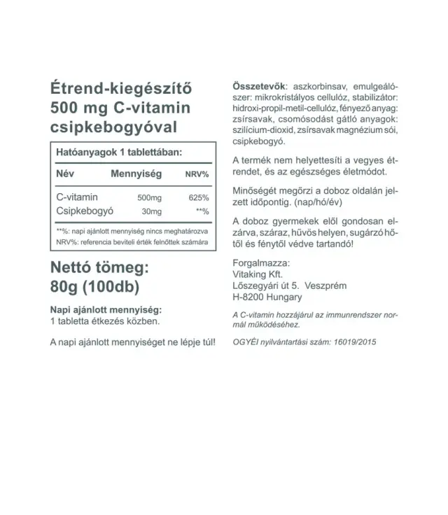 Vitaking Vitamin C-500 with Rosehips 2