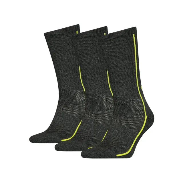 HEAD Ανδρικές Κάλτσες Performance Short Crew - 3 Ζεύγη, Χρώμα Dark Grey-Lime
