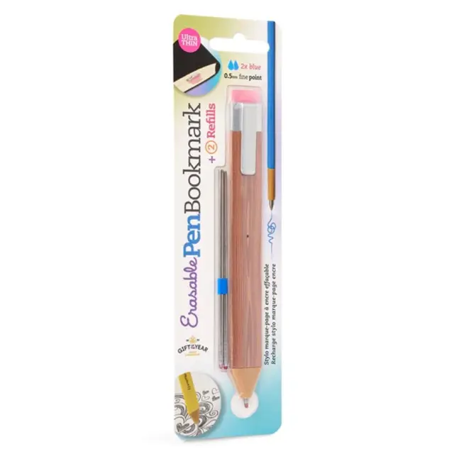 Thinking Gifts Σελιδοδείκτης Και Στυλό Gel Που Σβήνει 0,5mm Με 2 Ανταλλακτικά Ξύλινο Μοτίβο/ 5060058361213 (THINKINGGIFTS)
