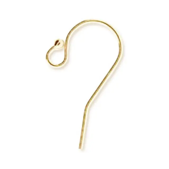 Gold Filled 14K Hook 11.5x20mm Ball End 1.5mm - 2τεμ