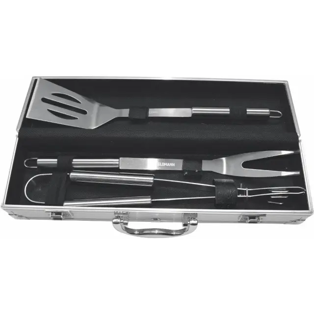 Σετ Εργαλείων Grill Fieldmann FZG 9014 3 Τεμ. σε Αλουμινένια Θήκη Μεταφοράς