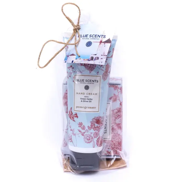 Blue Scents Mini Gift Set Pomegranate Κρέμα Χεριών, 75ml + Luxury Σαπούνι, 135gr