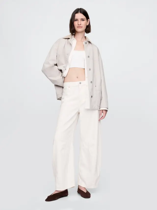 High Rise UltraSoft Horseshoe Τζιν Παντελόνι New off white