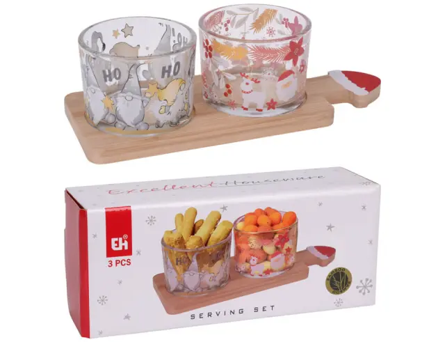 Σετ σερβιρίσματος Excellent Houseware με 2 μπολ και δίσκο 278000780 2