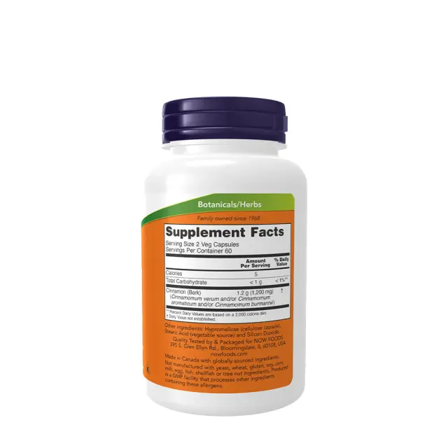 Now Foods Cinnamon Bark 600 mg 2