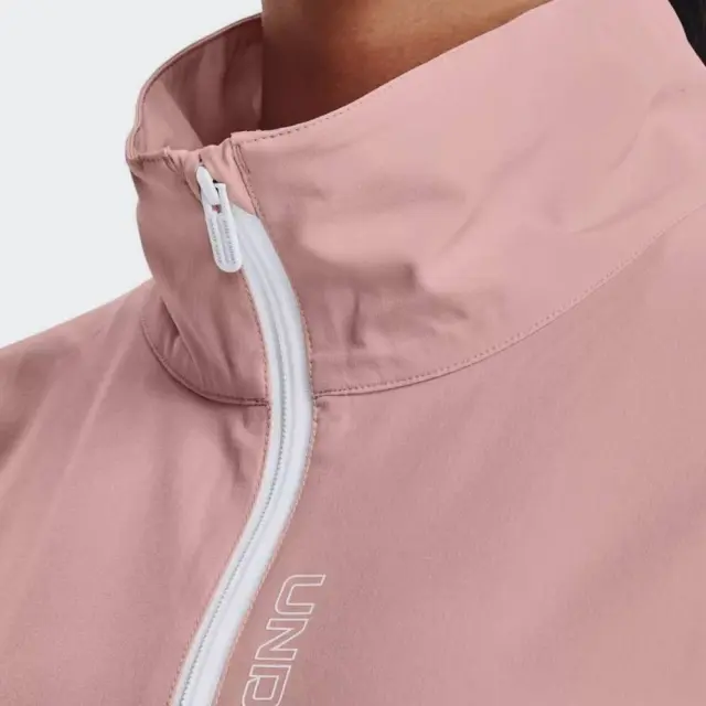 Under Armour Woven FZ Jacket (1369889-286) - Λευκό-Ροζ 3