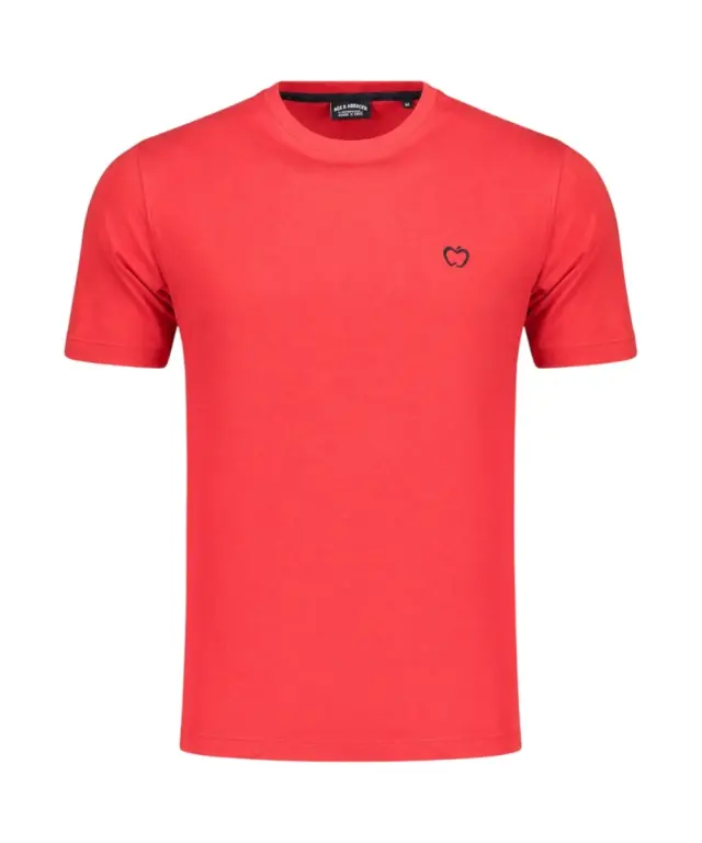Baci & Abbracci - Ανδρικό T-shirt Crew Neck with Logo BAM3381-CILIEG Κόκκινο