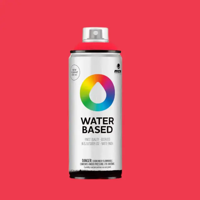 MTN Waterbased Spray Paint 400ml WB4 Fluorescent Red