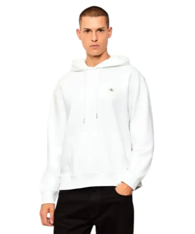 Calvin Klein - Φούτερ Cotton Terry Badge Hoodie LV04RC274G-YAF Λευκό