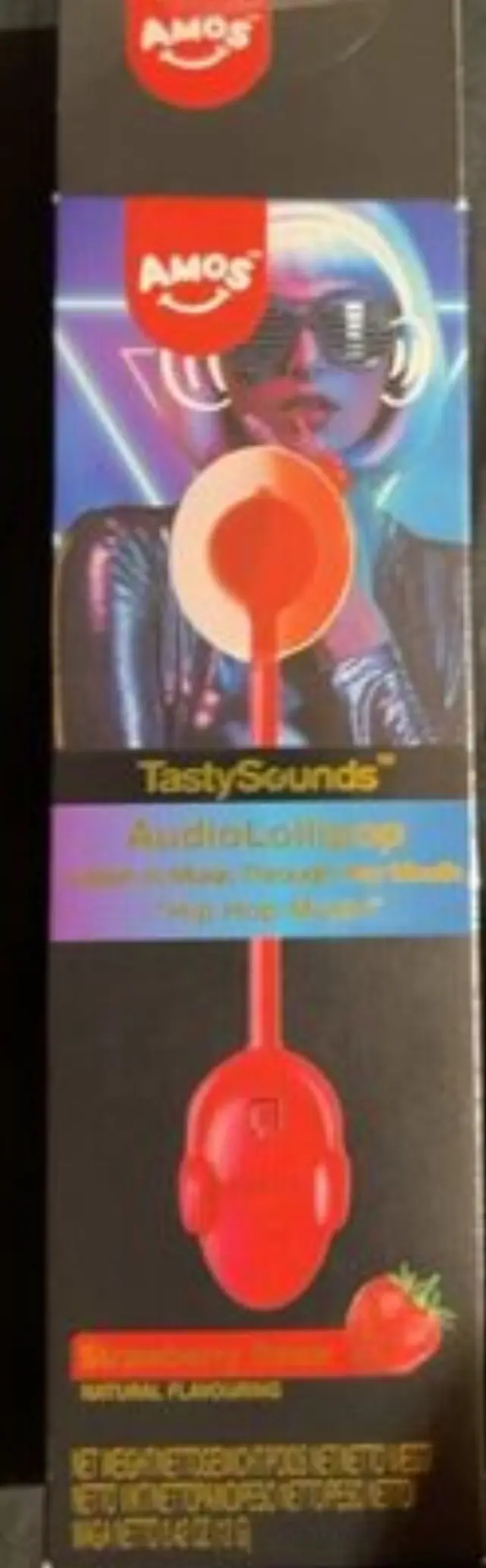 Tasty Sounds Get The Feeling Audio Lollipop Strawberry Flavour 12g