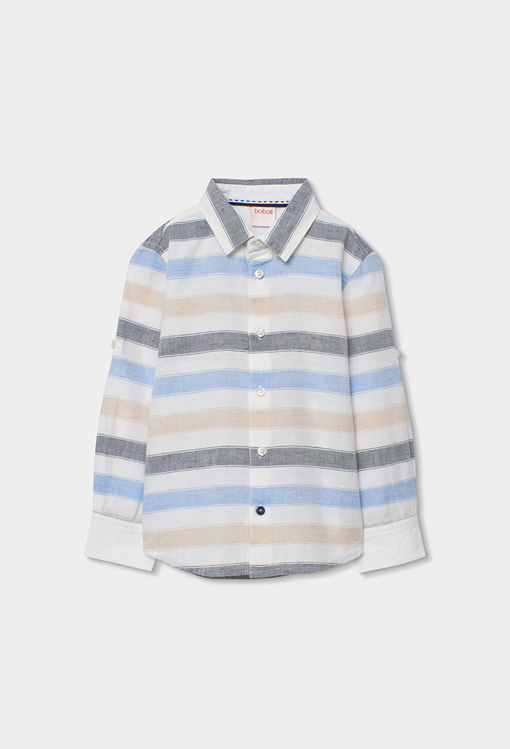 Boboli Shirt linen ριγέ για αγόρι 873008-9786