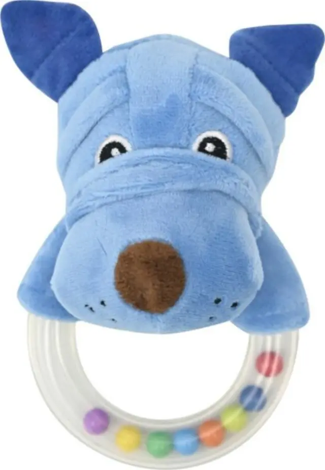 Lorelli Μαλακή Κουδουνίστρα Δαχτυλίδι Dog Blue 10191360004