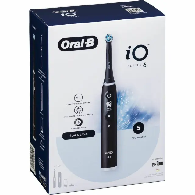 Oral-B iO Series 6 Ηλεκτρική Οδοντόβουρτσα με Χρονομετρητή, Αισθητήρα Πίεσης και Θήκη Ταξιδιού Black Lava 3
