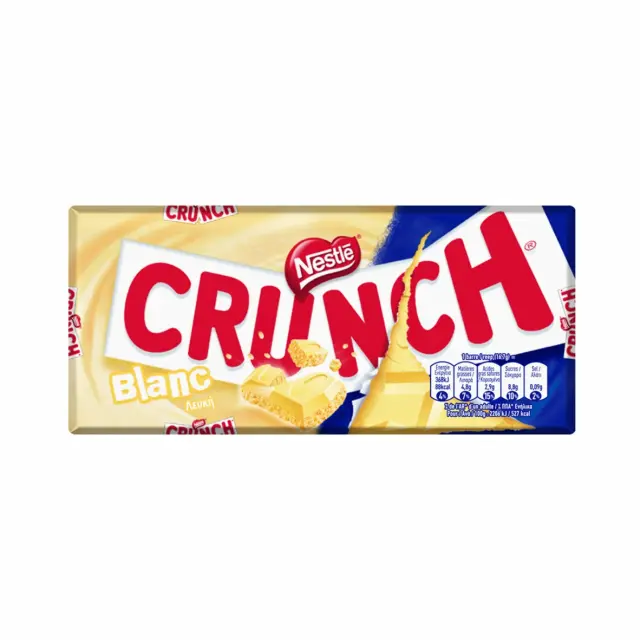 Nestle Σοκολάτα Λευκή Crunch 100gr Συσκ. 20 τμχ