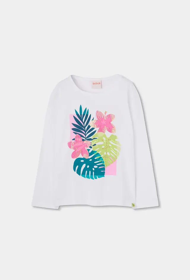 Boboli Knit t-shirt μακρυμάνικο για κορίτσι 413008-1100
