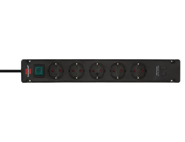Πολύπριζο Bremounta Brennenstuhl - 5x Schuko - 2x USB-C - Διακόπτη On/Off - Καλώδιο 3m - Black150175 2