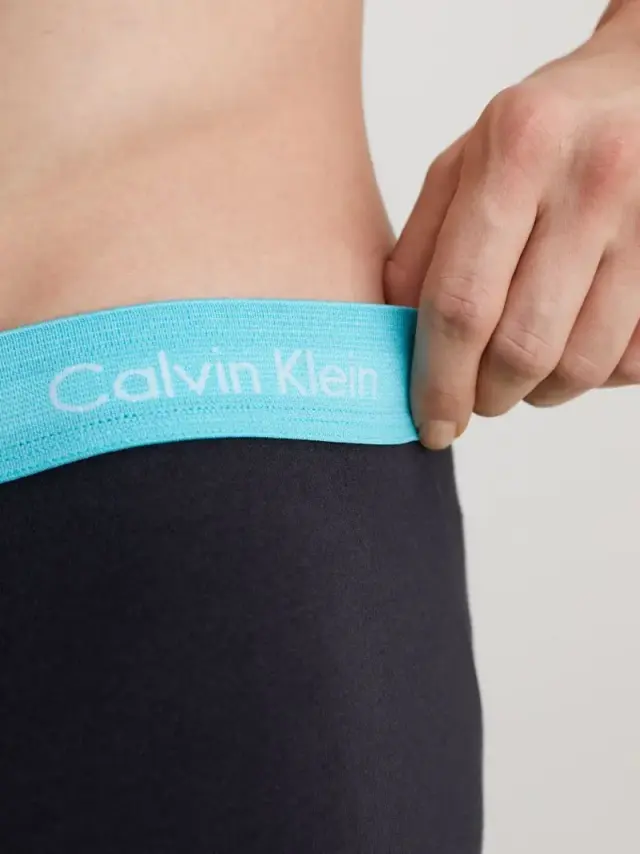 Calvin Klein - Ανδρικά Μποξεράκια Low Rise Trunk 3Pack 0000U2664G-MXW Τιρκουάζ Μπεζ Μωβ - S 3