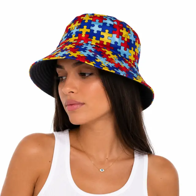 Ghetto Colorful Puzzle Bucket Hat 3