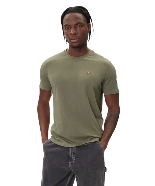 Napapijri - Ανδρικό T-shirt Salis Ss Sum Regular Fit NP0A4H8D-G0A Χακί - 2XL