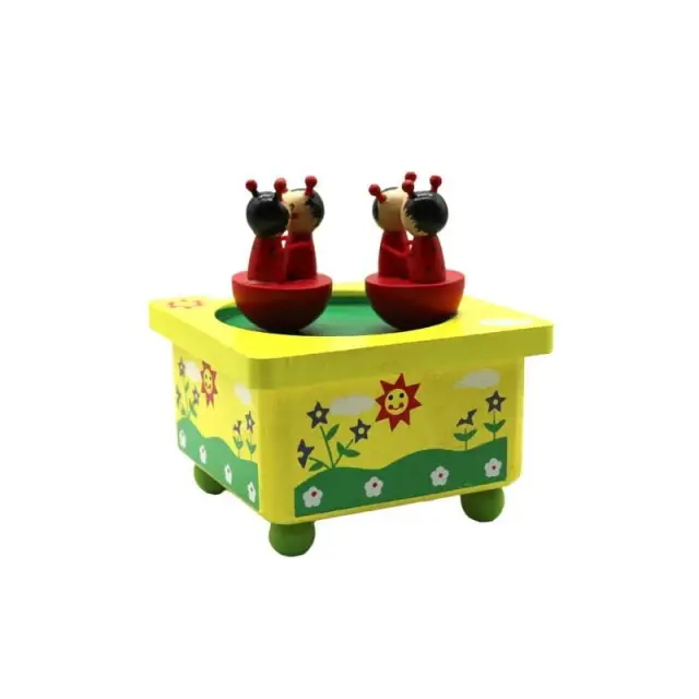 Ξύλινο Μουσικό Μαγνητικό Κουτί 10cm - Wooden music box 16307 3