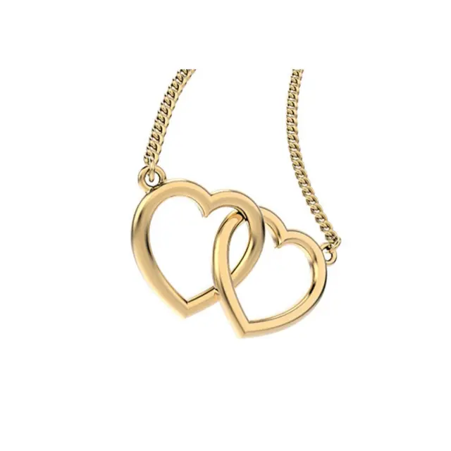 Chocli επίχρυσο κολιέ 18k: Connected Hearts