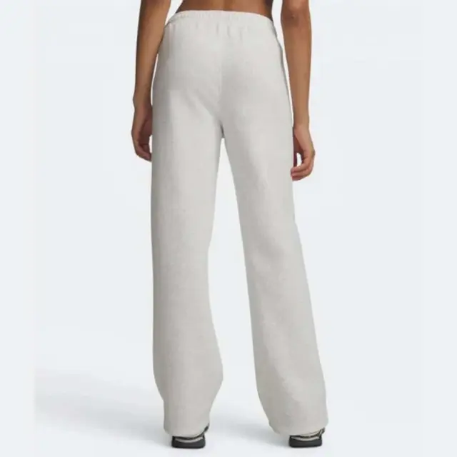 Under Armour Women's Rival Fleece Straight Pant Άσπρο - Γκρι 6013552-023 (Under Armour) 2